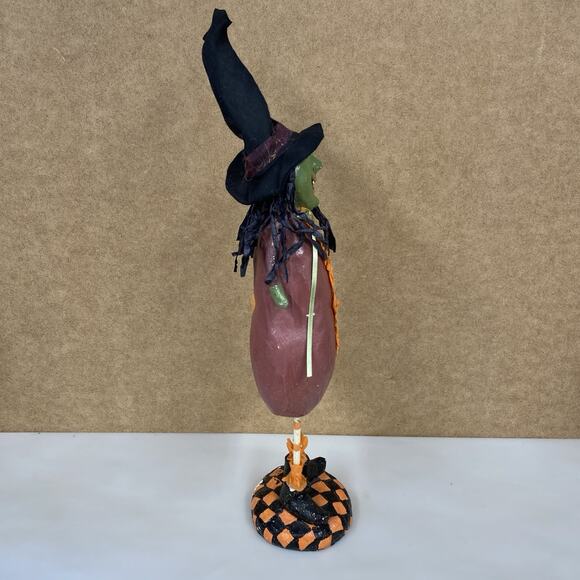 Green Witch Statue Figurine Jack O Lantern Pumpkin Halloween Decor - READ - Picture 3 of 13